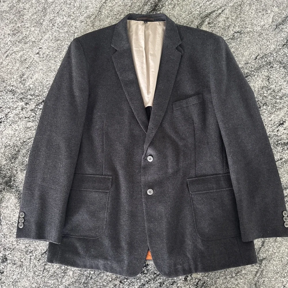 NAUTICA‎ Mens Size 48L 100% Wool Gray 3 Button SportCoat Gear Coat #756